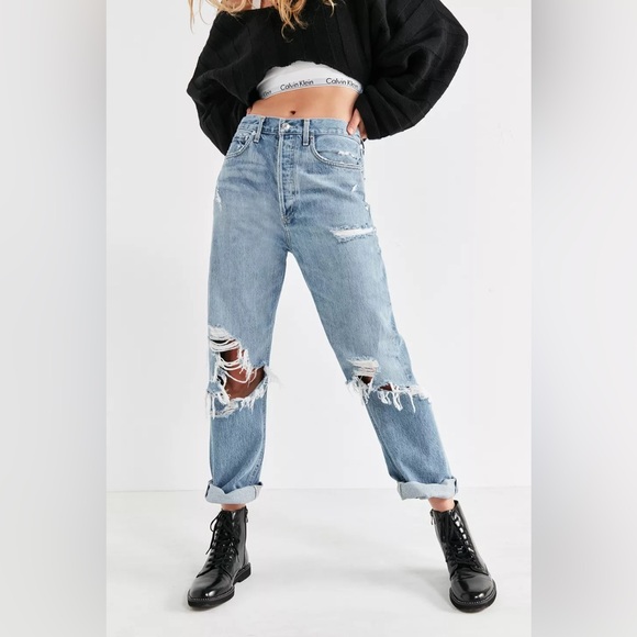 AGOLDE 90’s Straight Leg Ripped Jeans - Picture 10 of 10